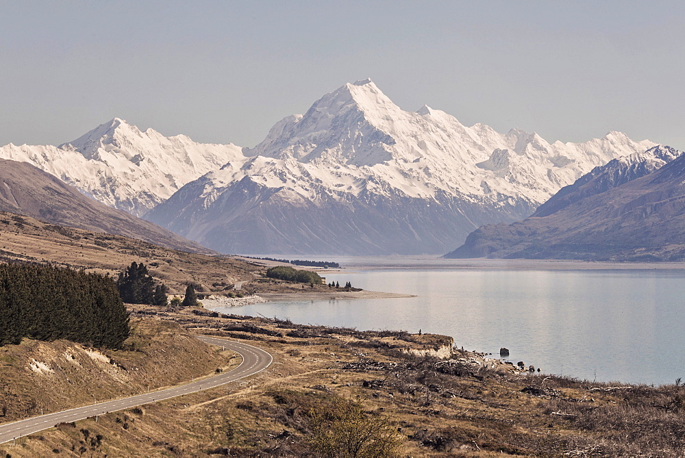 Mount Cook Over Lake Pukaki, New Zealand