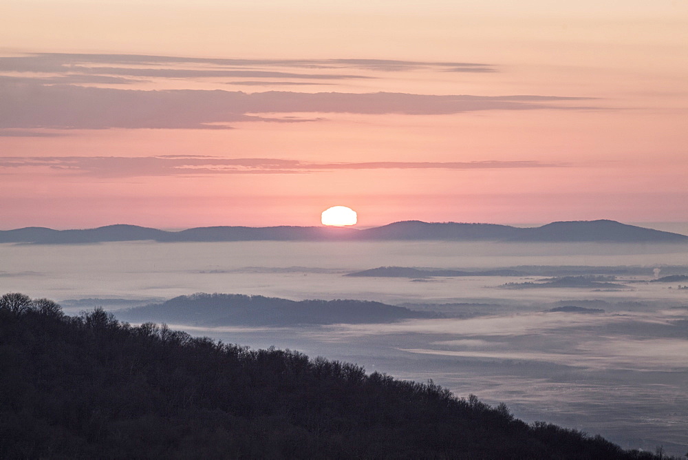 The Sunrises Over The Blue Ridge Mountains, Shenandoah National Park, Virginia