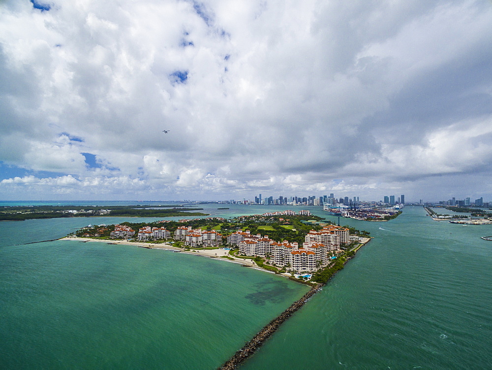 Aerial View Of Miami City From Above