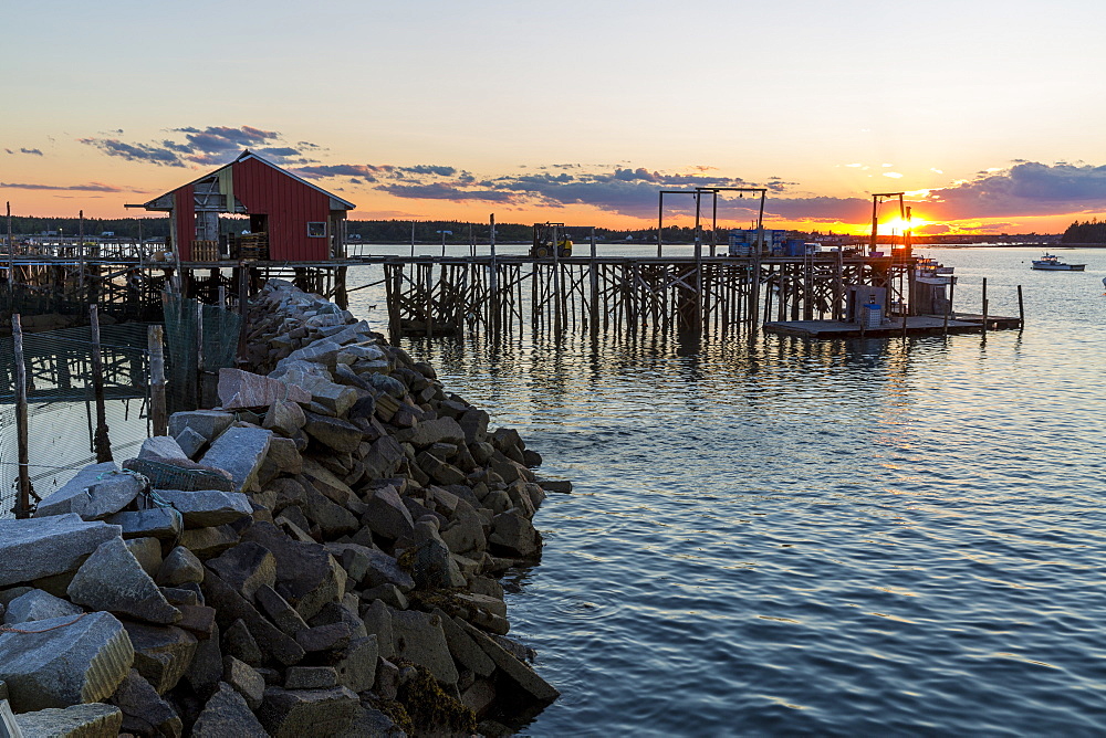 A Dock And Lobster Pound At Great Wass Lobster In Beals, Maine