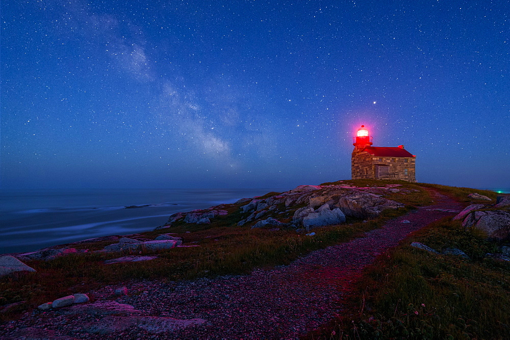 Rose Blanche Lighthouse on the coast of Newfoundland