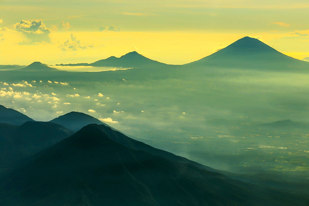 View of volcanic mount Batur,Bali,Indonesia