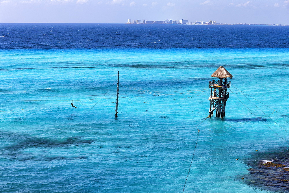 Beach scenery on Isla Mujeres, Yucatan Peninsula, Caribbean Sea, Mexico