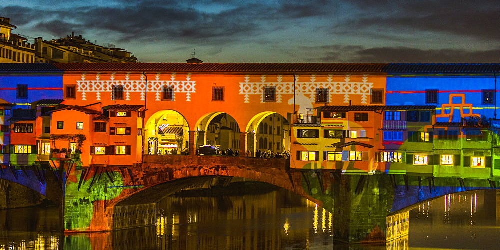 Ponte Vecchio is a medieval stone closed-spandrel segmental arch bridge over the Arno River, in Florence, Italy, noted for still having shops built along it, as was once common. Butchers initially occupied the shops the present tenants are jewelers, art dealers and souvenir sellers.