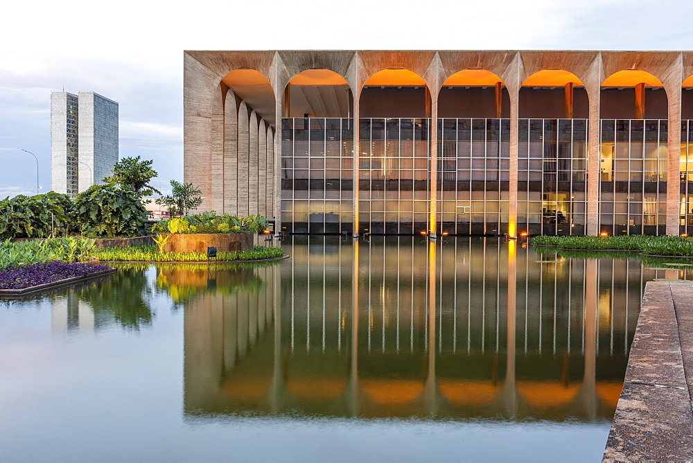 Itamaraty Palace international affairs public building in central Brasilia, Brazil