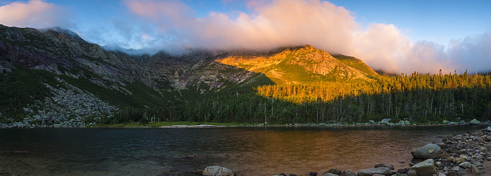 Chimney Pond And Mount Katahdin In Maine's Baxter State Park