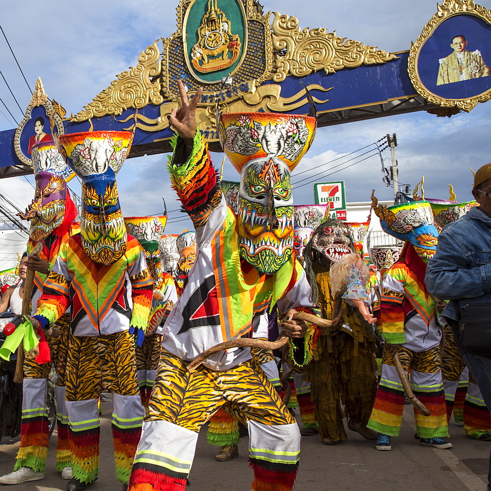 Images from the Ghost Festival (Pee Ta Khon) in Dansai, Thailand