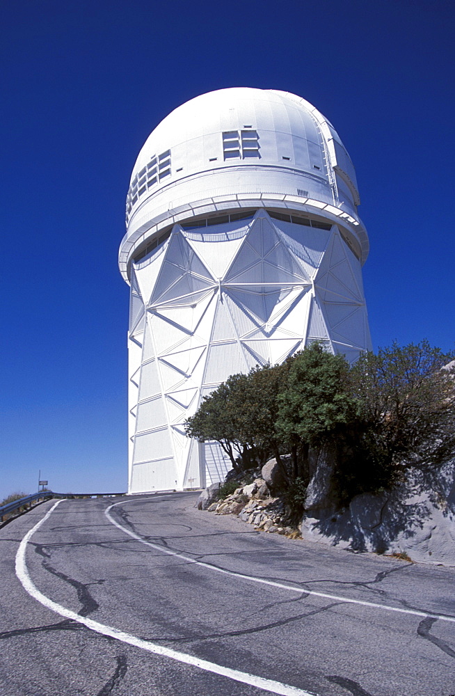 The Kitt Peak Observatory on the Tohono O'odham Indian Reservation near Tucson, Arizona