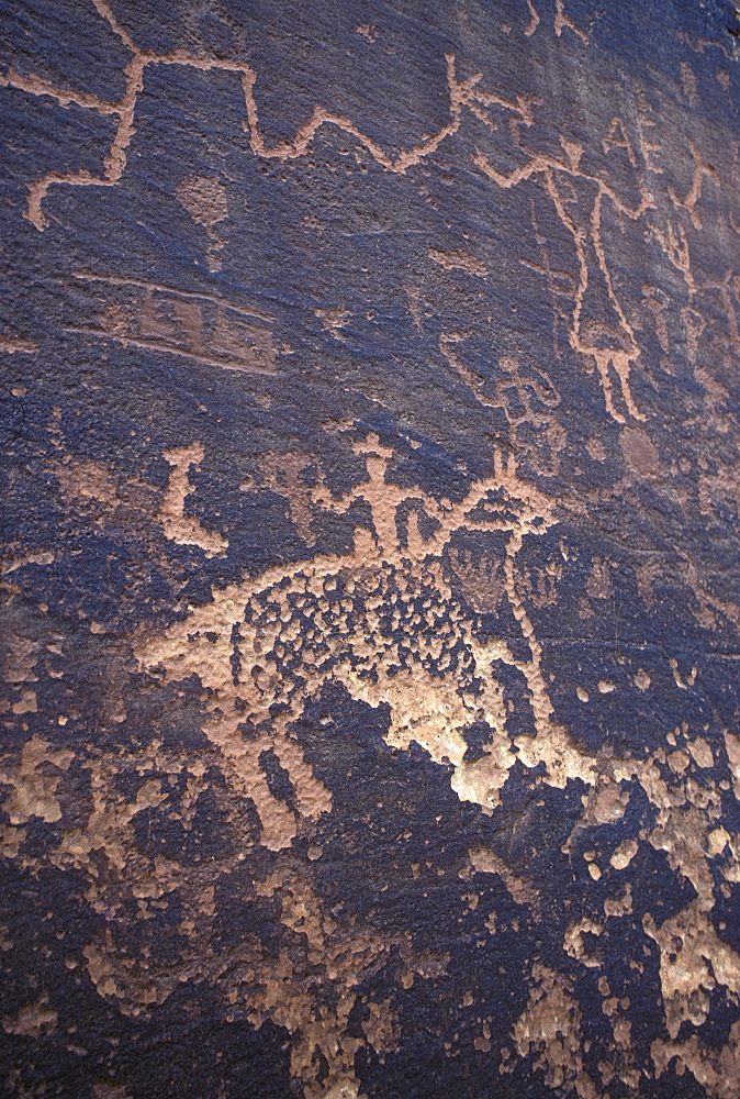 Historic petroglyph (probably Navajo in origin) at Sand Island, near Bluff, Utah.