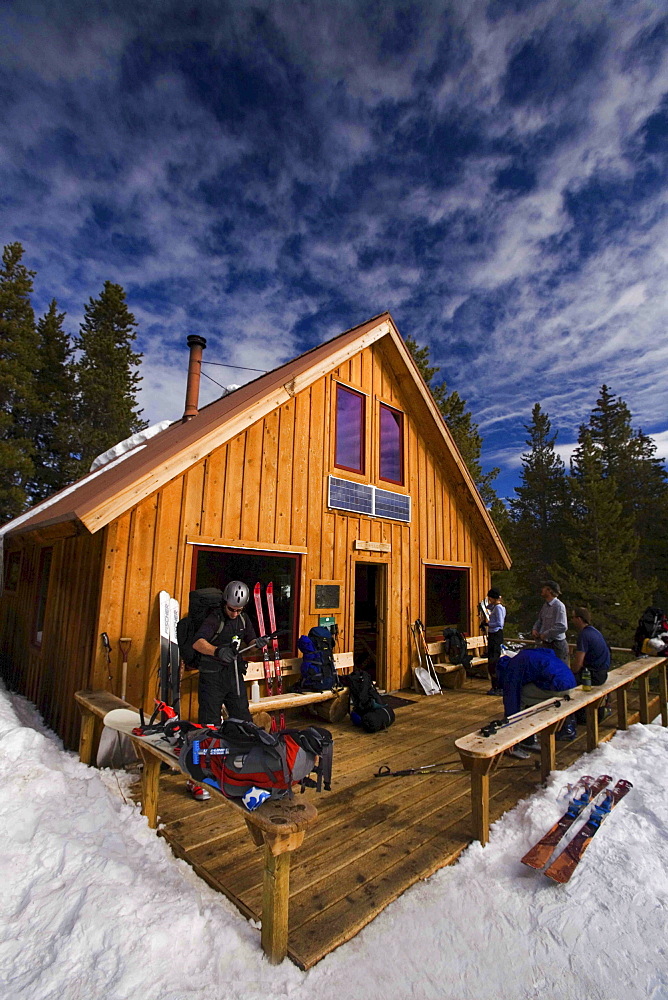 Backcountry skiing to McNamara Hut, Aspen, Colorado.