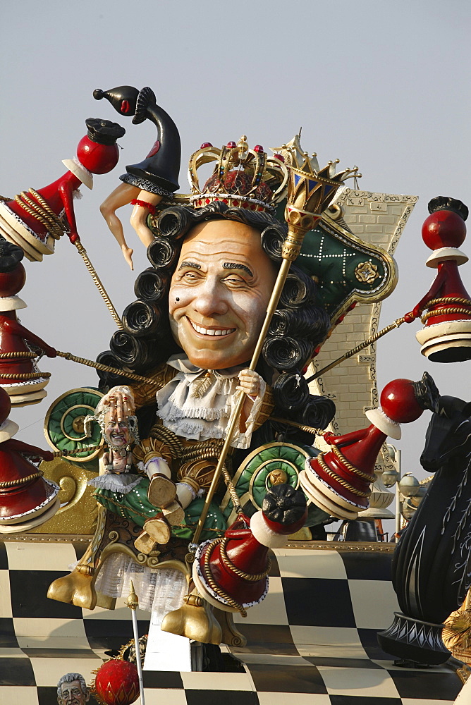 A float representing the Italian businessman and politician Silvio Berlusconi in the Carneval of Viareggio.