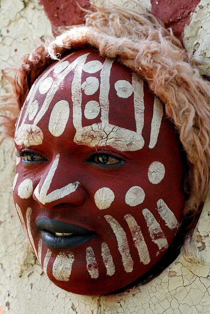 Kikuyu Tribesman with painted face-Thompson Falls