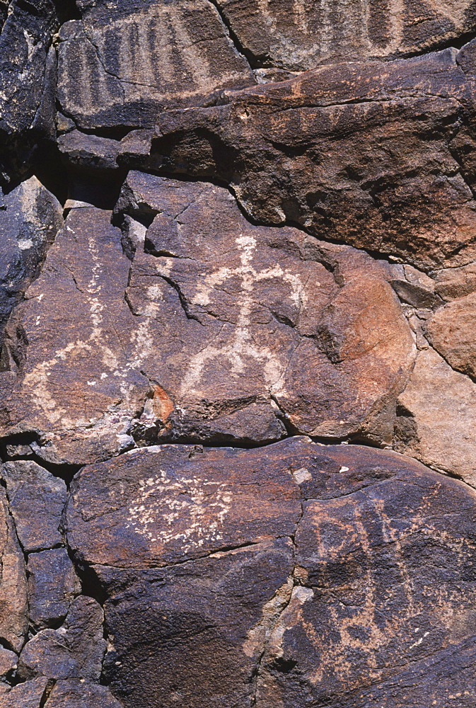 Damaged petroglyphs, Eagletail Mountain Wilderness, Arizona.