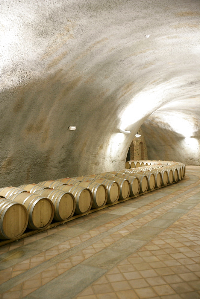 The new wine cellar at Azienda Agricola Elio Grasso in Monforte d'Alba, Piedmont, Italy.