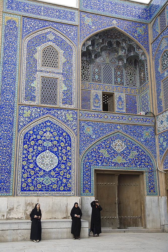 Esfahan, Iran - February, 2008: 17th century Sheikh Lotfollah mosque in Imam Square in Esfahan, Iran was built by Shah Abbas I for the women in his harem.