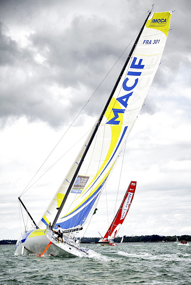 Start of the Rolex Fastnet Race, Cowes, Isle of Wight, United Kingdom.