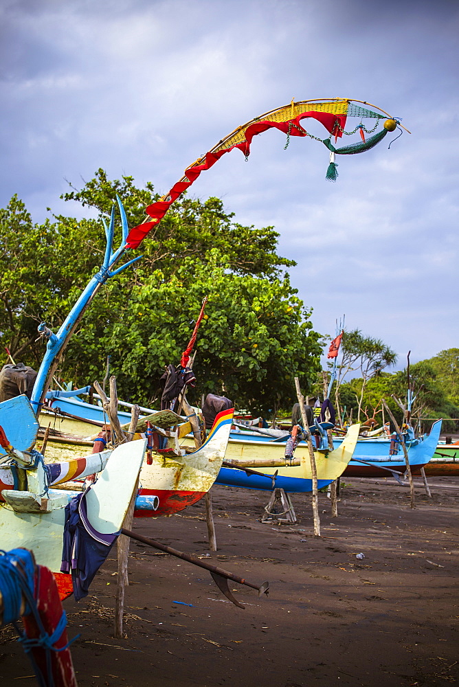 Traditional fishing boat in Java island,Indonesia.