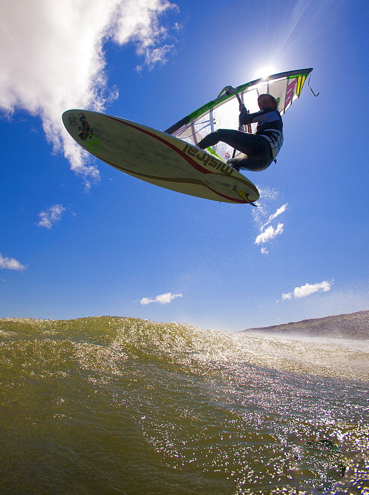 Windsurfer airs it out at Maryhill Sate Park, United States of America