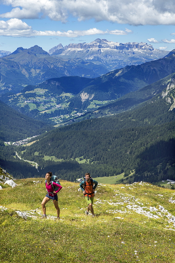 Hiking and trail running on the Alta Via 1 trail in the Dolomites.