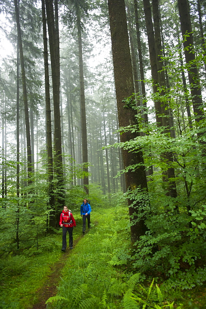 Man and woman hiking in Appenzellerland