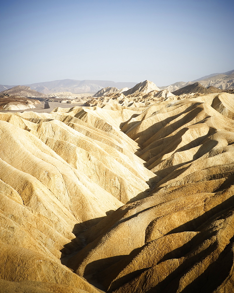 Scenic view of desert from Zabriskie Point in Death Valley National Park, California.