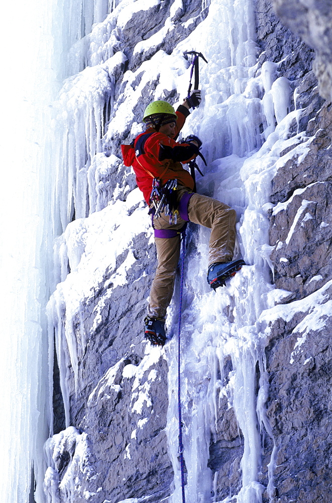 Mixed ice climbing.