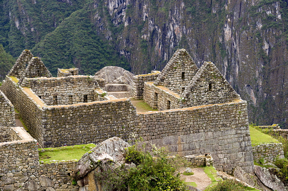 View Of A Building In The Historic Inca Site Machu Picchu; Peru