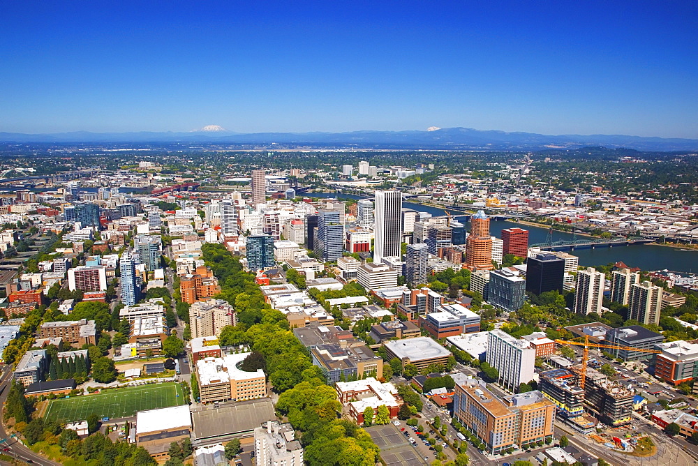 Aerial View Of Portland; Portland Oregon United States Of America