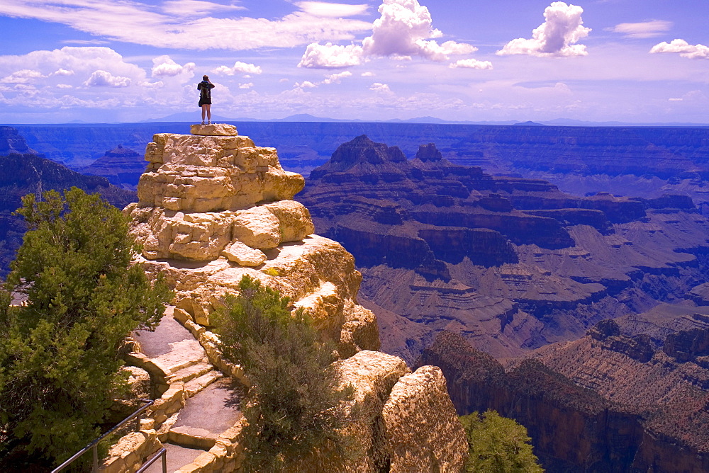 Person On Top Of Rocky Peak