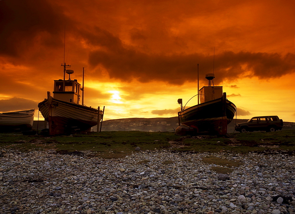 Boats On The Beach, Co Donegal, Magheraroarty, Ireland