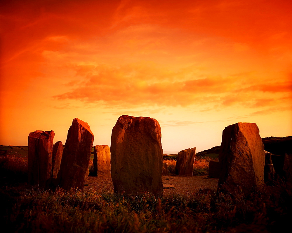 County Cork, Ireland, Drombeg Stone Circle Near Glandore