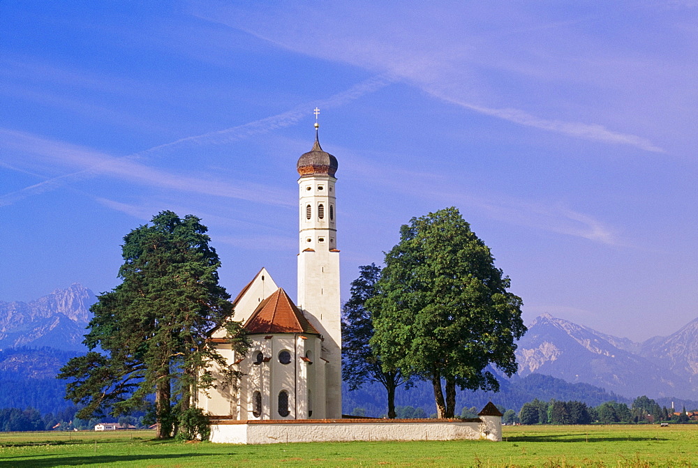 Bavarian Church Near Fussen, Bavaria, Germany