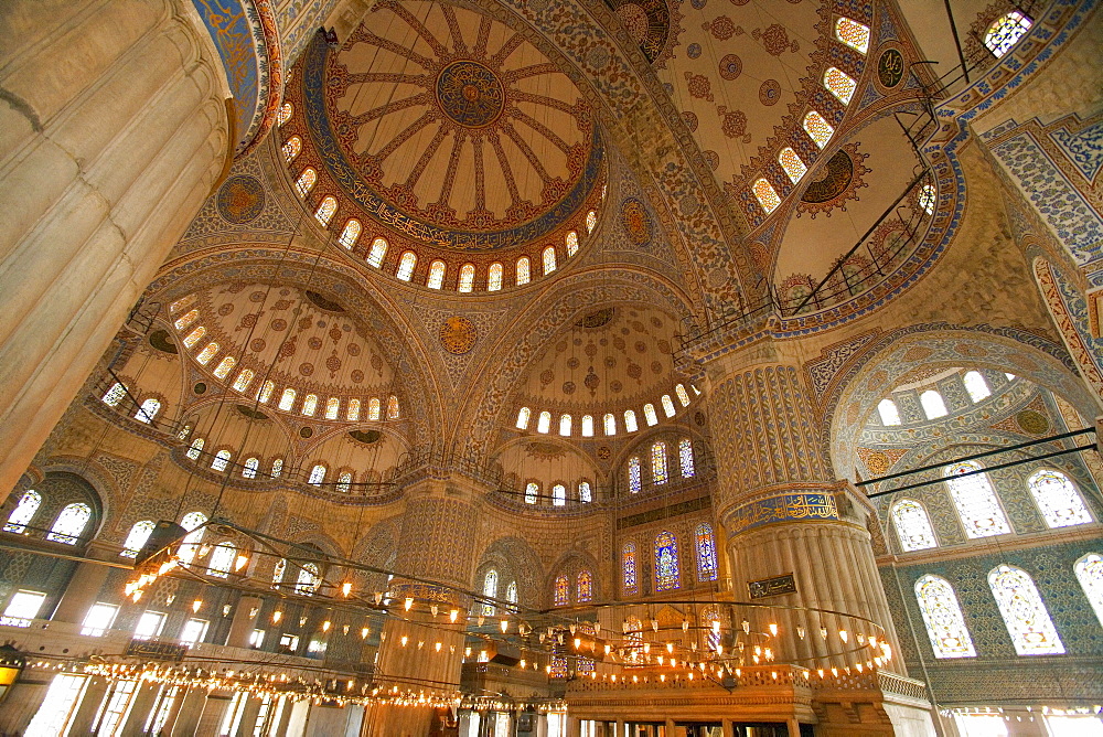 Blue Mosque Interior Istanbul Turkey