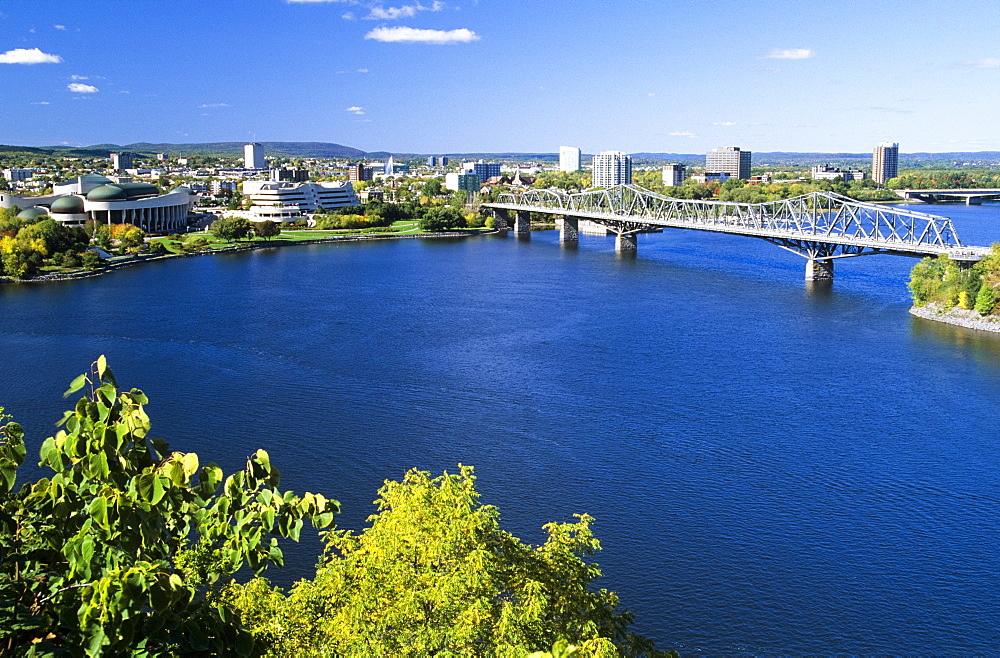 View Of Hull, The Canadian Museum Of Civilization And The Ottawa River, Ontario, Canada