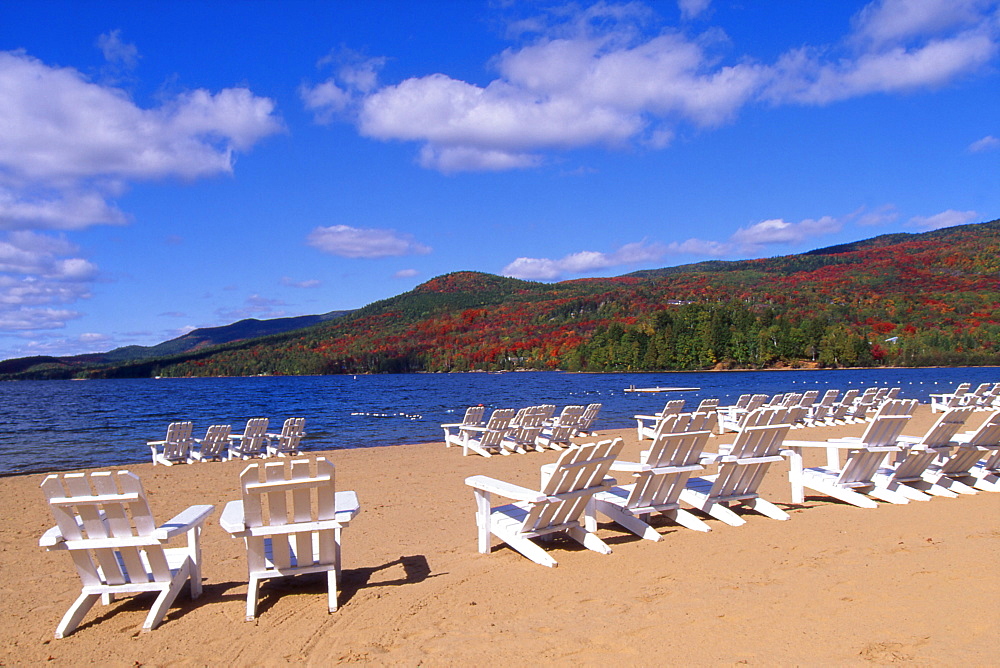 Chairs On The Beach, Mont Tremblant, Quebec, Canada