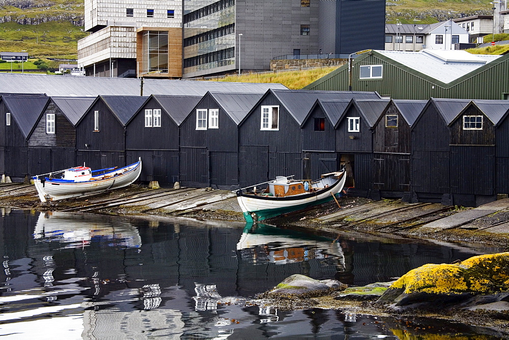 Boat Houses, Port Of Torshavn, Faroe Islands, Kingdom Of Denmark