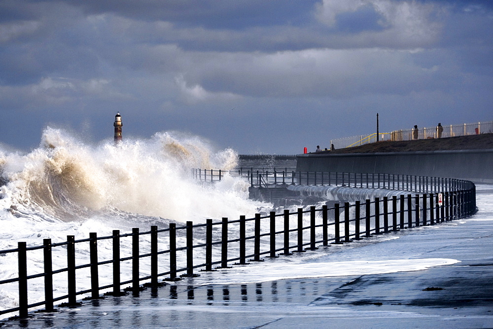 Waves Crashing, Sunderland, Tyne And Wear, England