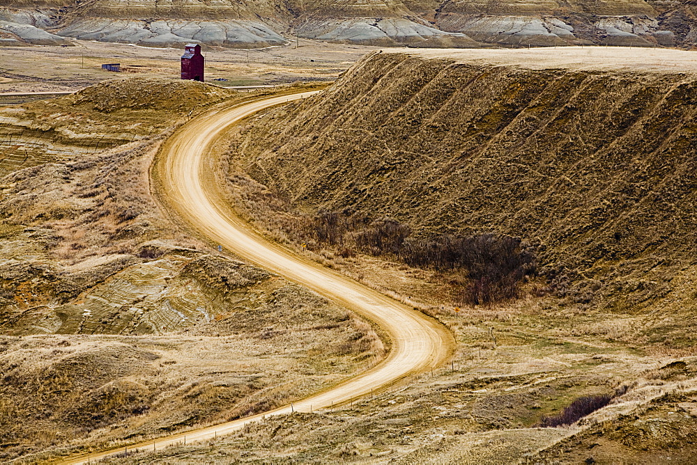 Empty Curving Road