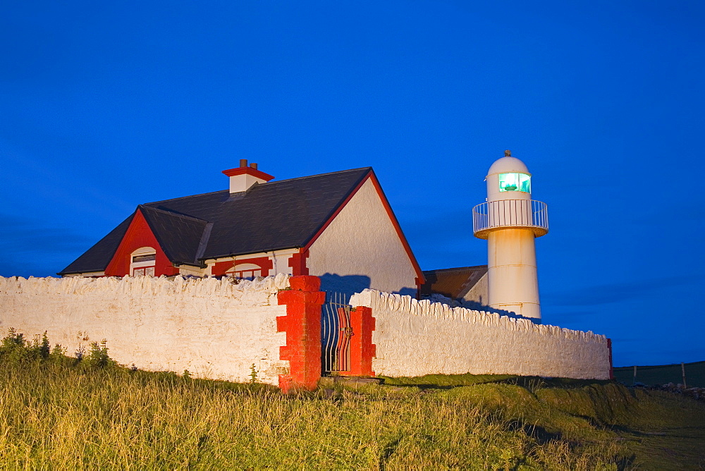 Dingle, Dingle Peninsula, County Kerry, Ireland, Lighthouse At Dusk