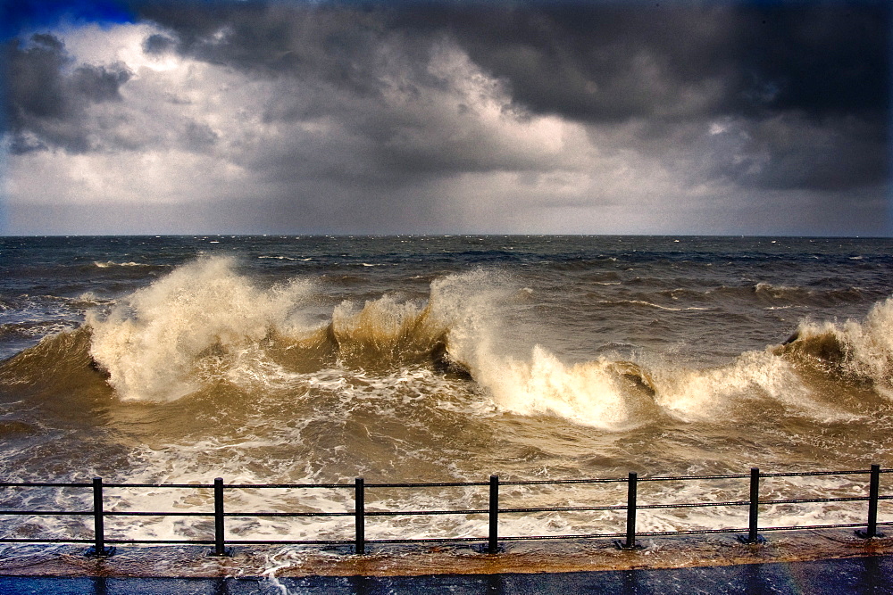 Stormy Seascape, Sunderland, Tyne And Wear, England, United Kingdom