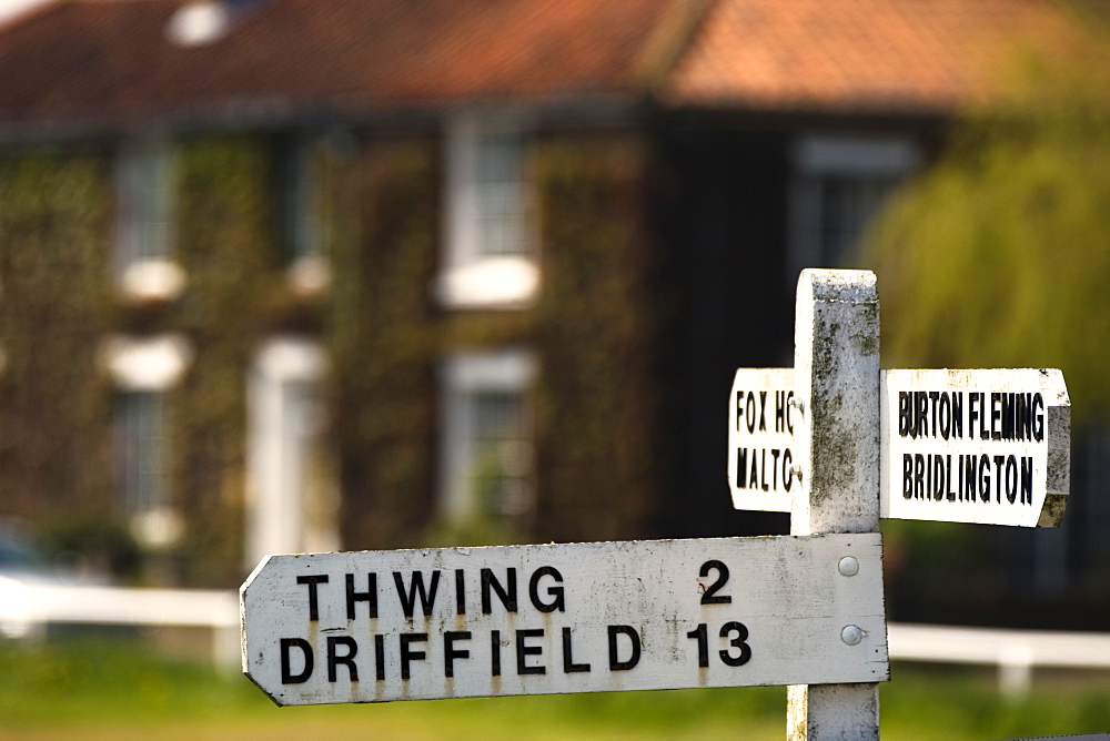 Road Sign, North Yorkshire, England