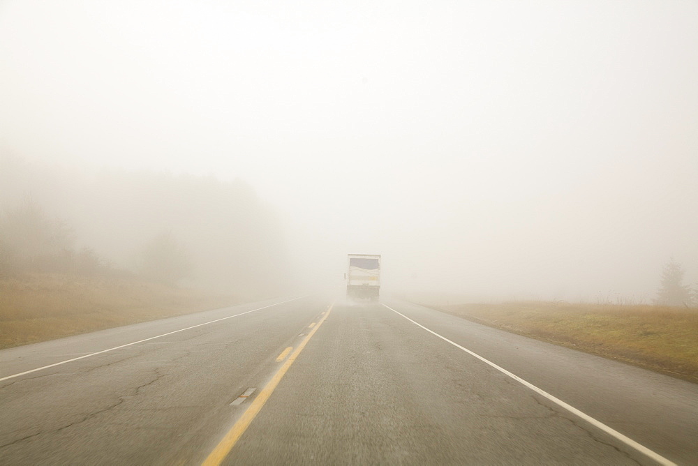 Truck Driving In The Rain