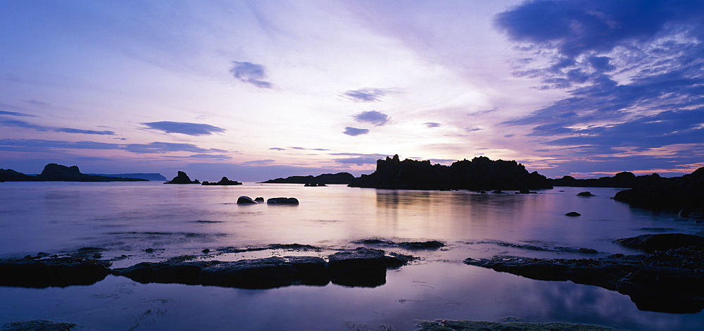 Whitepark Bay At Sunset, Whitepark Bay, Ballintoy, Co Antrim, Northern Ireland