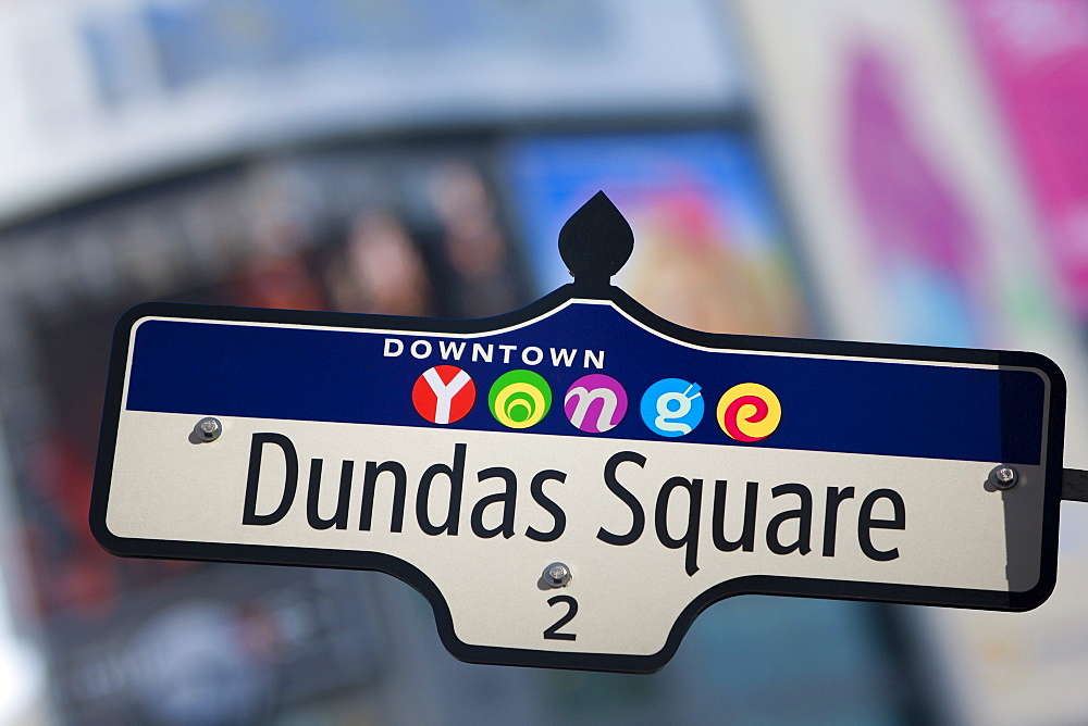 Dundas Square Sign, Toronto, Ontario, Canada