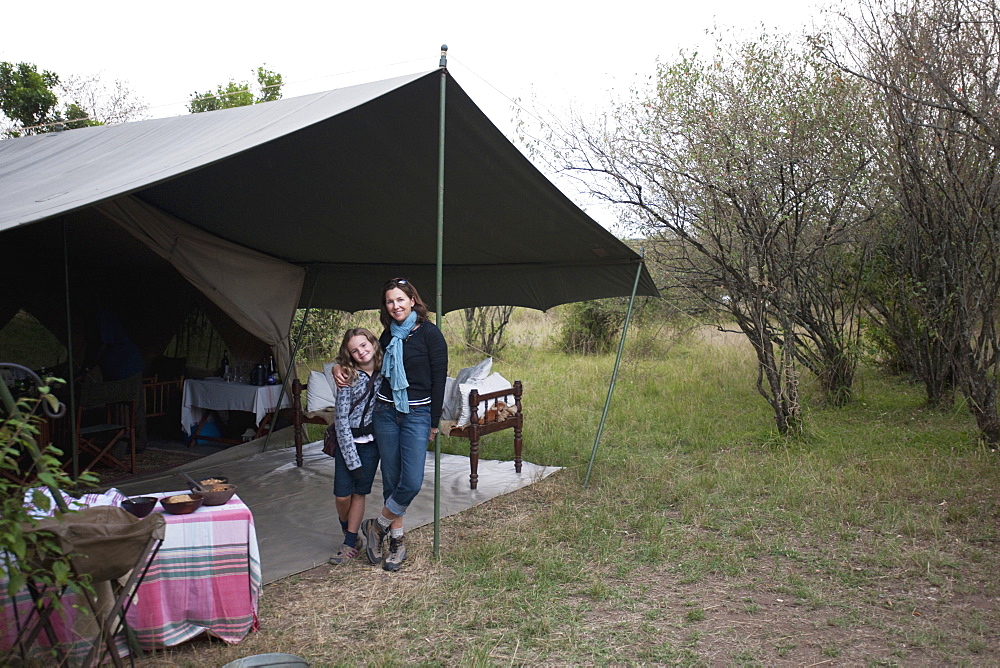 Woman And Girl At The Serian Migration Camp, Kenya, Africa