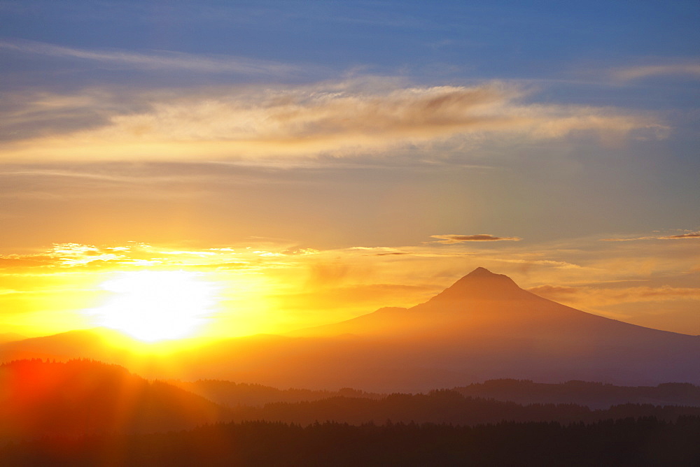 Sunrise Over Mount Hood, Oregon, United States of America