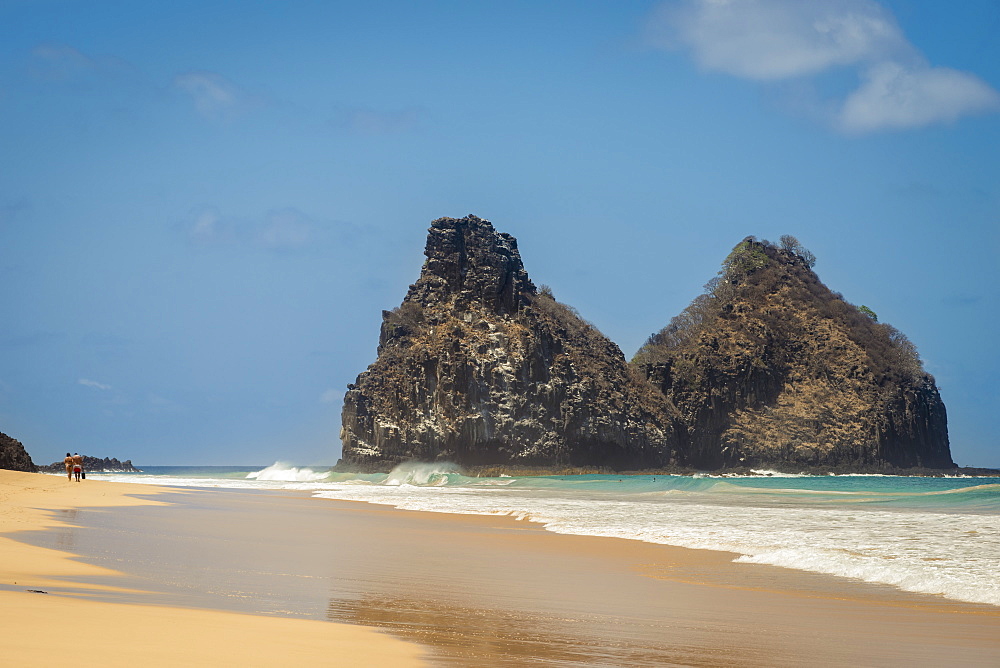 View Of Morro Dos Irmaos From Praia Do Bode, Fernando De Noronha Pernambuco Brazil