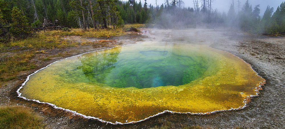 Morning Glory Pool, Upper Geyser Basin, Yellowstone National Park, Wyoming, United States Of America