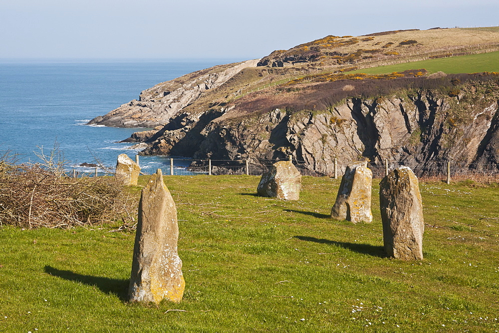 Stone Circle West Of Trefin On Pembrokeshire Coast Path, Pembrokeshire, Wales