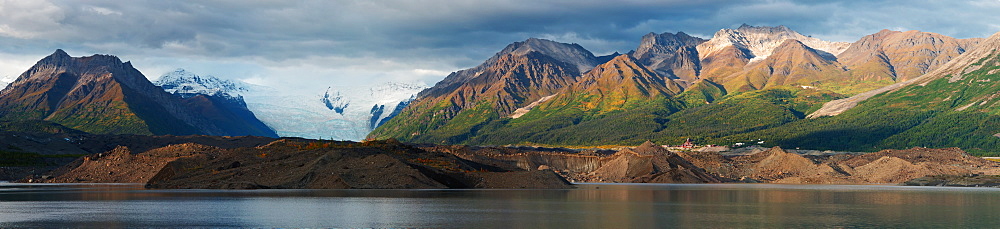 Kennicot With The Kennicot And Root Glacier, Kennicot, Alaska, United States Of America